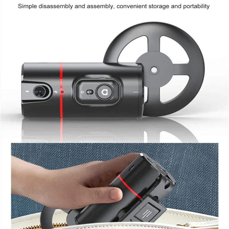 2025 new gimbal stabilizer selfie stick foldable wireless tripod with bluetooth shutter monopod for iphone android smartphone